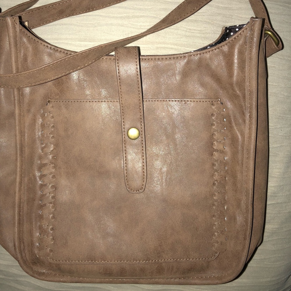 Brown suede cross body